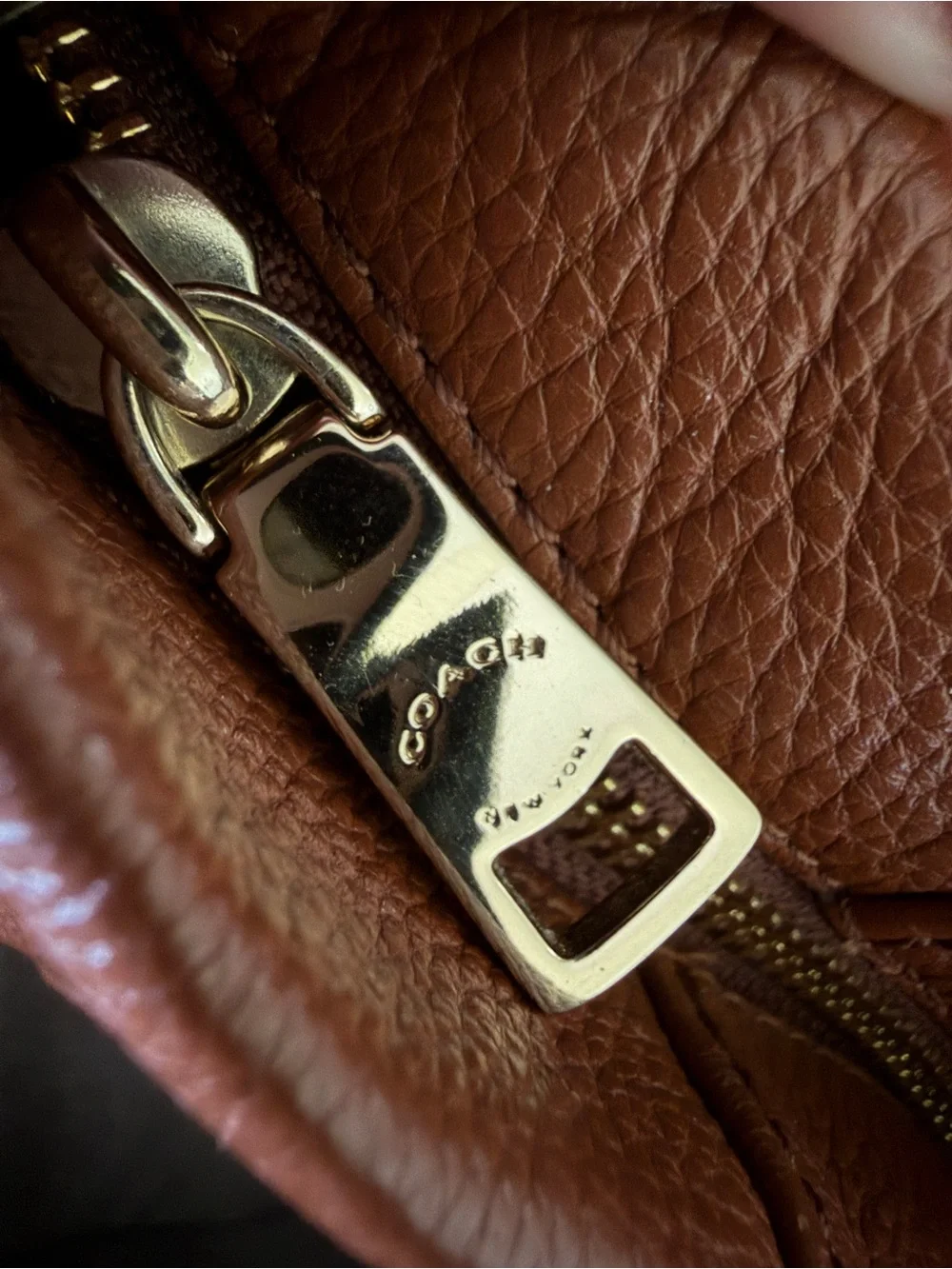 Coach Brown pebbled Leather Madison Isabelle purse